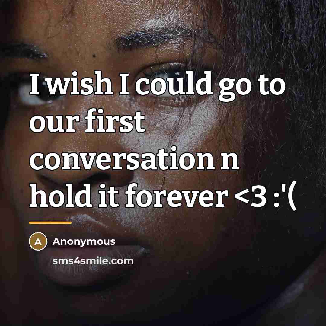 “I wish I could go to our first conversation n…” quote by Anonymous