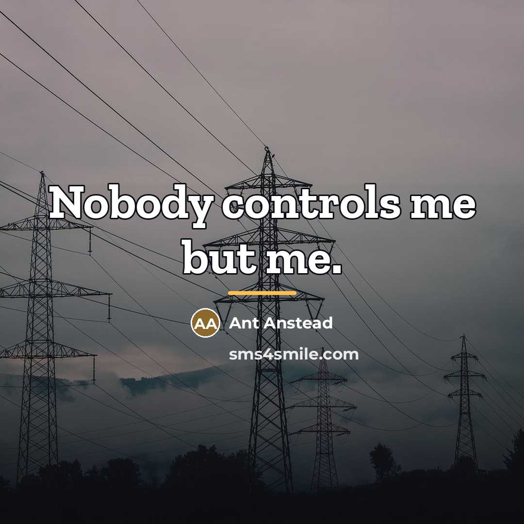 “Nobody controls me but me.…” quote by Ant Anstead