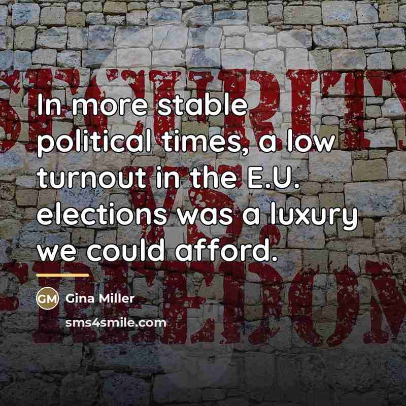 “In more stable political times, a low turnout in the…” quote by Gina Miller