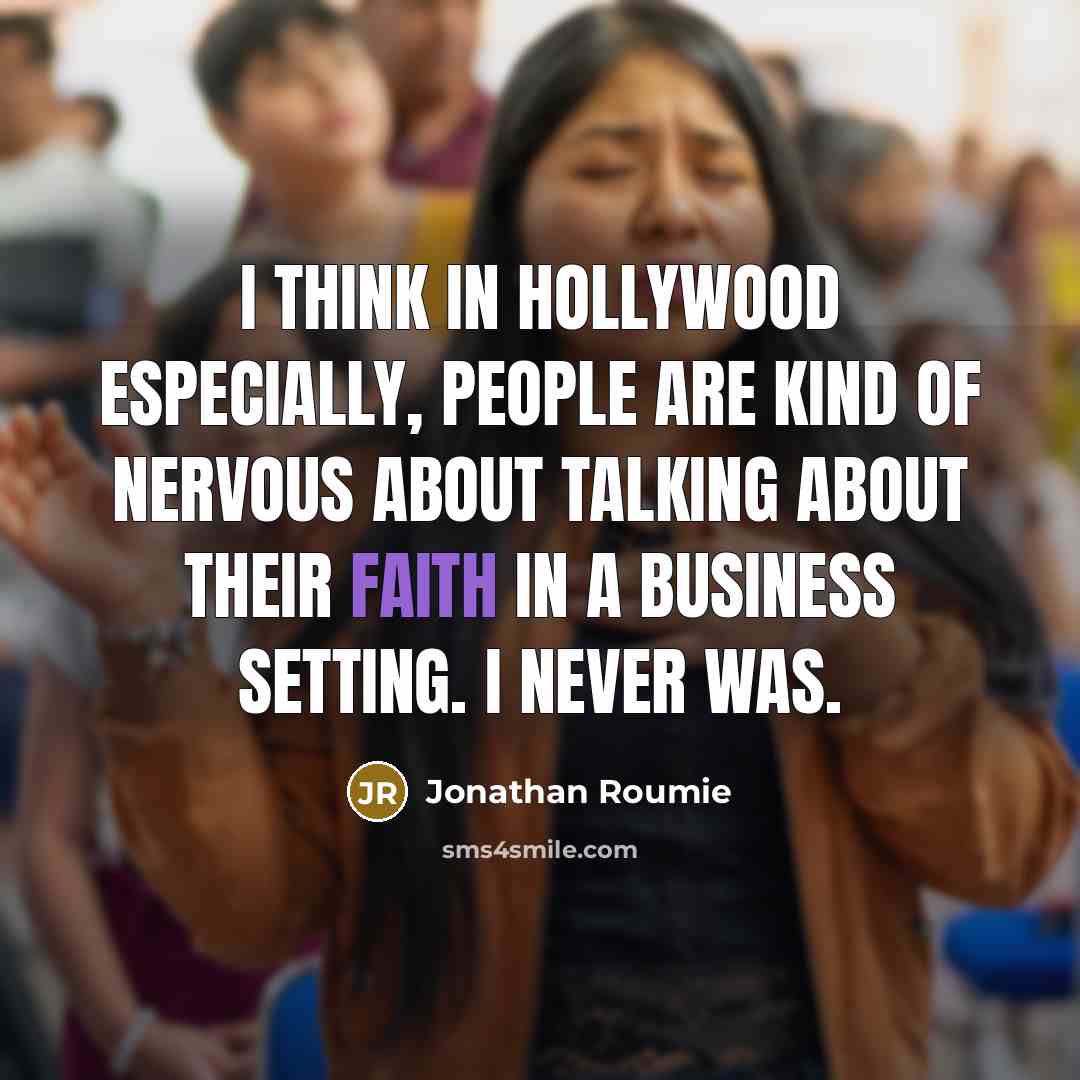 “I think in Hollywood especially, people are kind of nervous…” quote by Jonathan Roumie