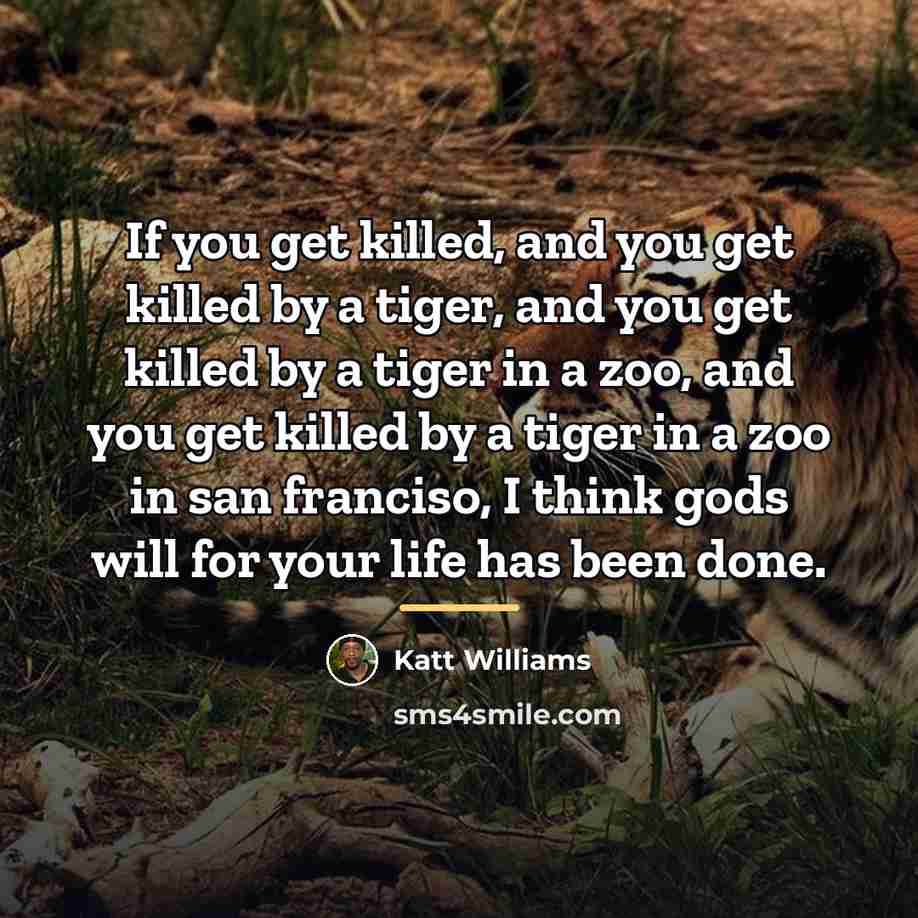 “If you get killed, and you get killed by a…” quote by Katt Williams