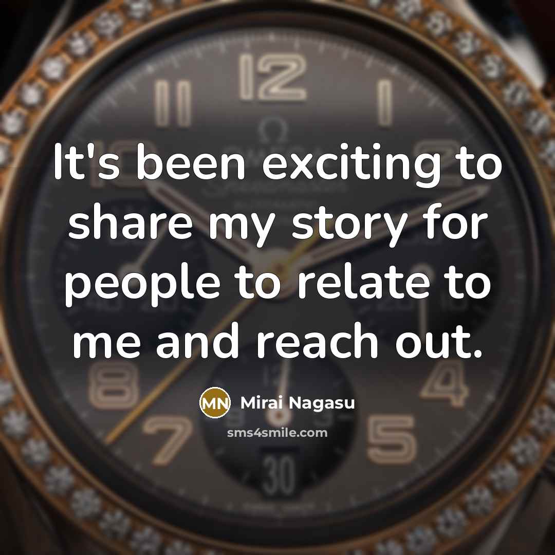 “It's been exciting to share my story for people to…” quote by Mirai Nagasu