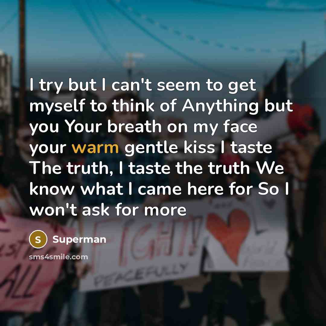 “I try but I can't seem to get myself to…” quote by Superman