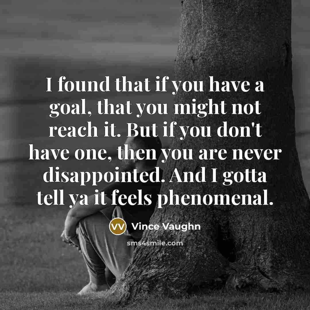 “I found that if you have a goal, that you…” quote by Vince Vaughn