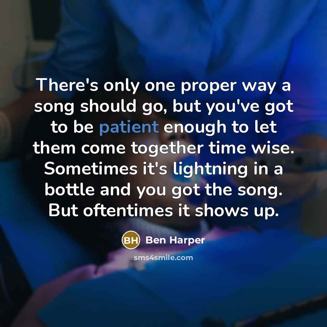 “There's only one proper way a song should go, but…” quote by Ben Harper