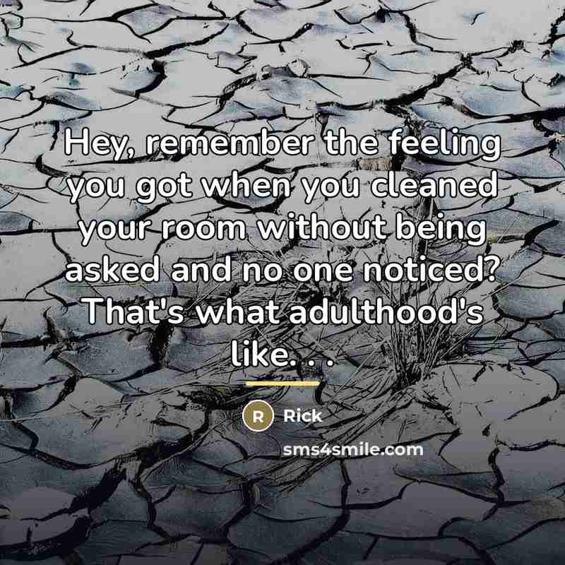 “Hey, remember the feeling you got when you cleaned your…” quote by Rick
