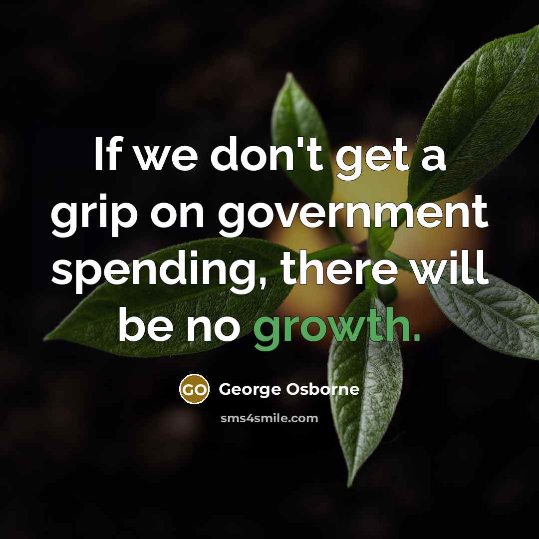 “If we don't get a grip on government spending, there…” quote by George Osborne