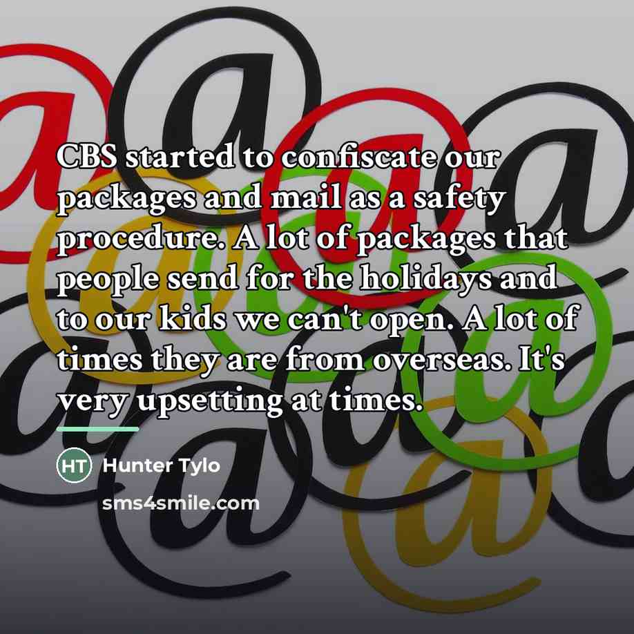 “CBS started to confiscate our packages and mail as a…” quote by Hunter Tylo