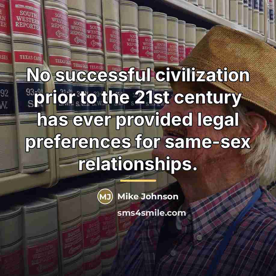 “No successful civilization prior to the 21st century has ever…” quote by Mike Johnson
