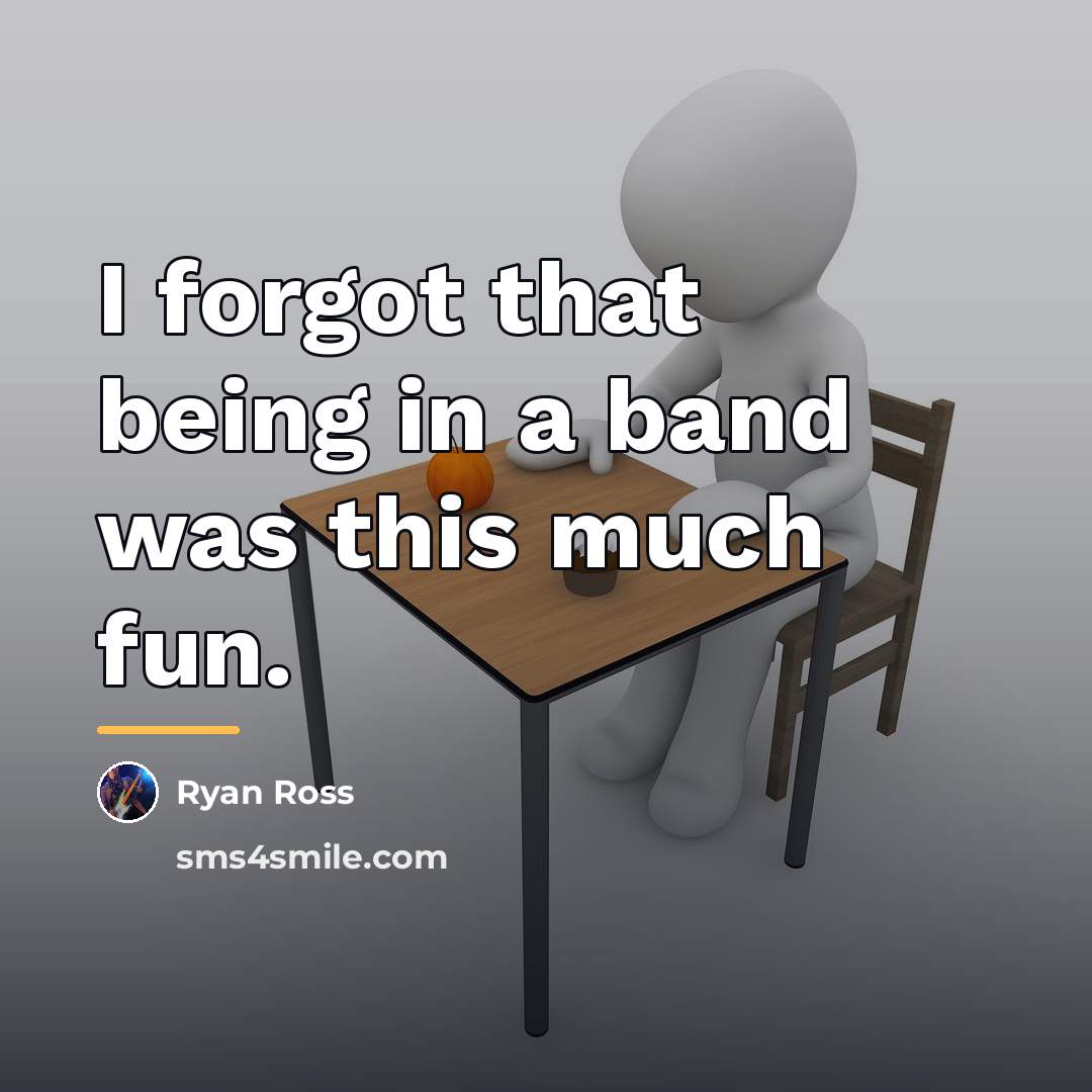 “I forgot that being in a band was this much…” quote by Ryan Ross