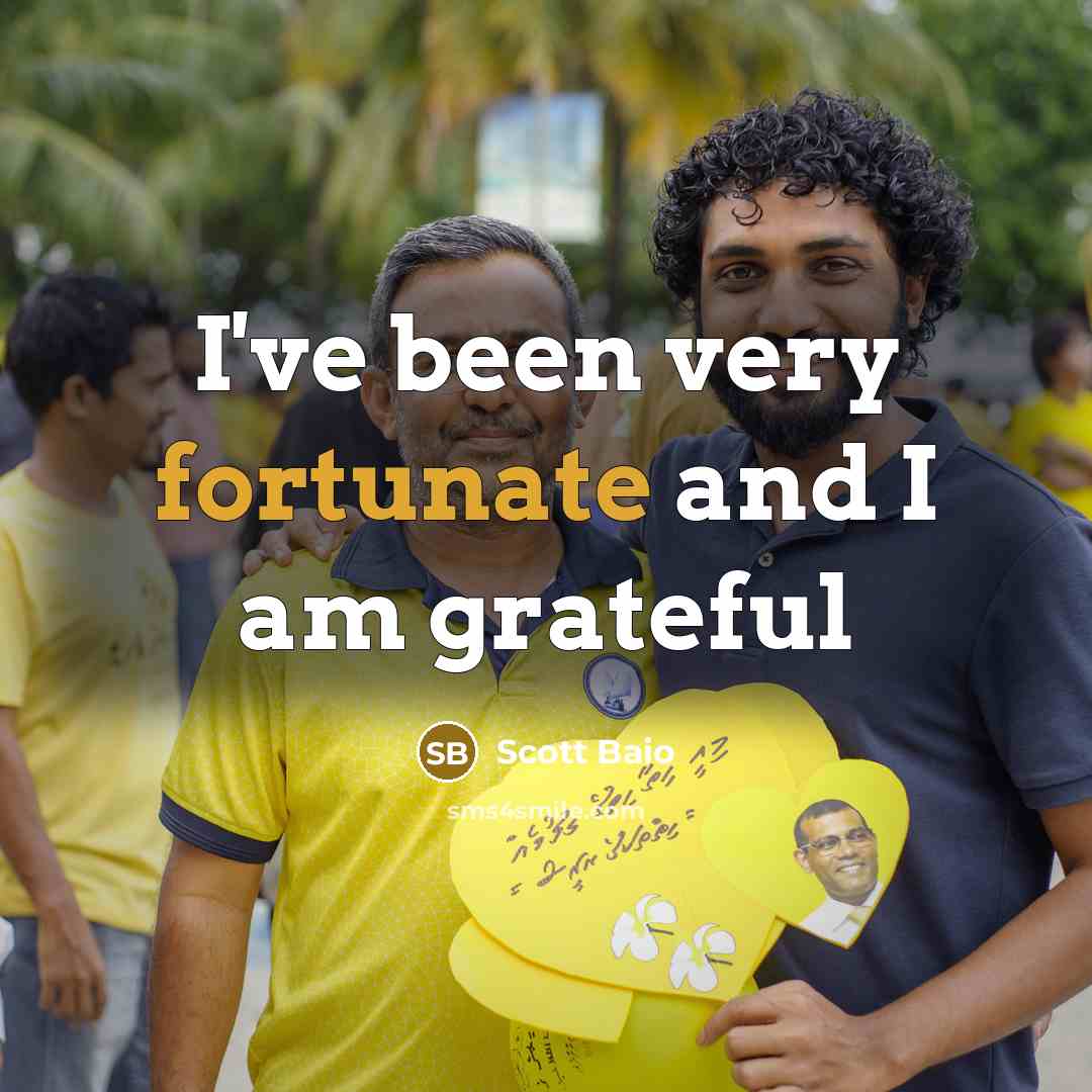 “I've been very fortunate and I am grateful…” quote by Scott Baio