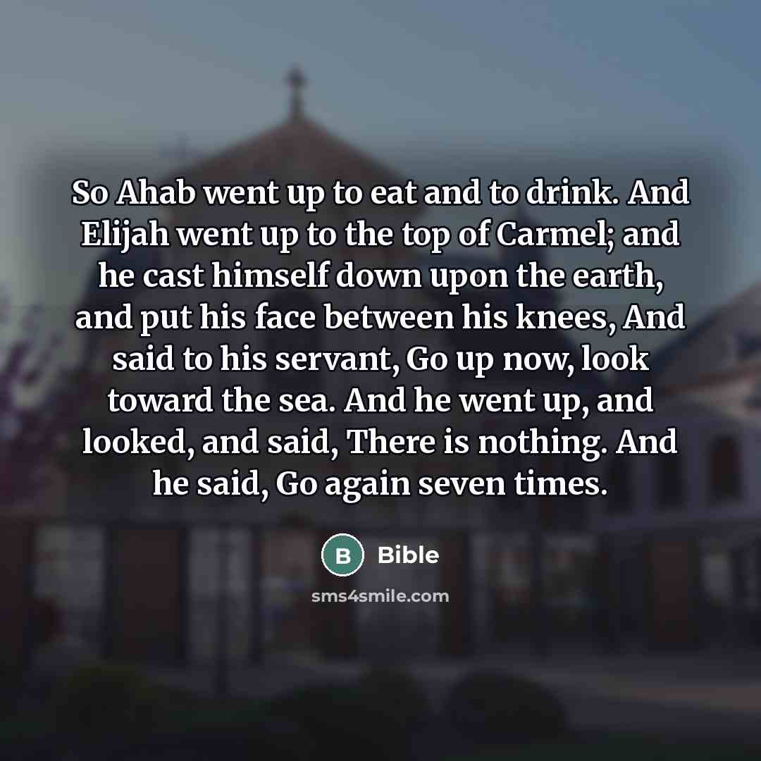 “So Ahab went up to eat and to drink. And…” quote by Bible