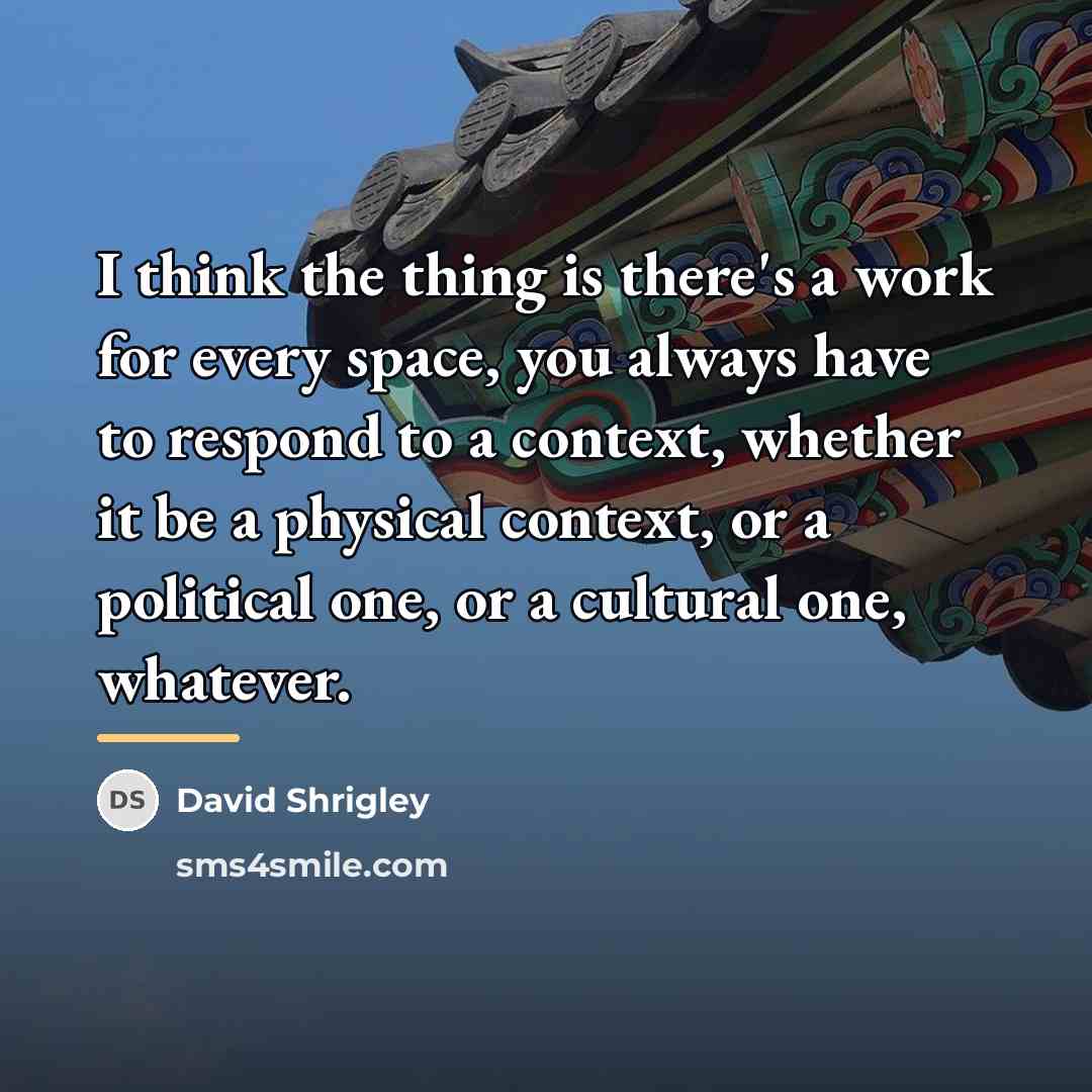 “I think the thing is there's a work for every…” quote by David Shrigley