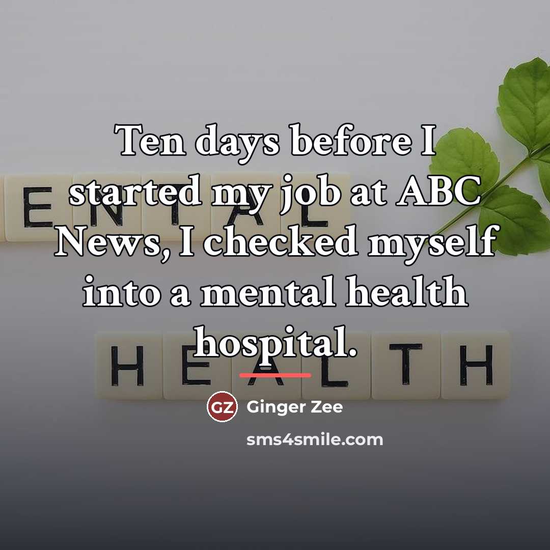 “Ten days before I started my job at ABC News,…” quote by Ginger Zee