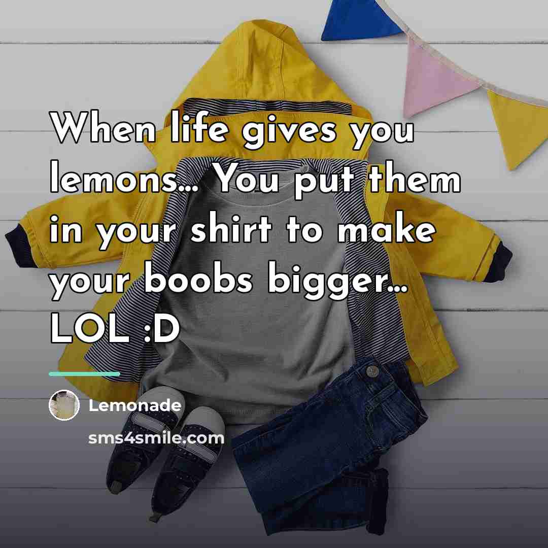 “When life gives you lemons... You put them in your…” quote by Lemonade