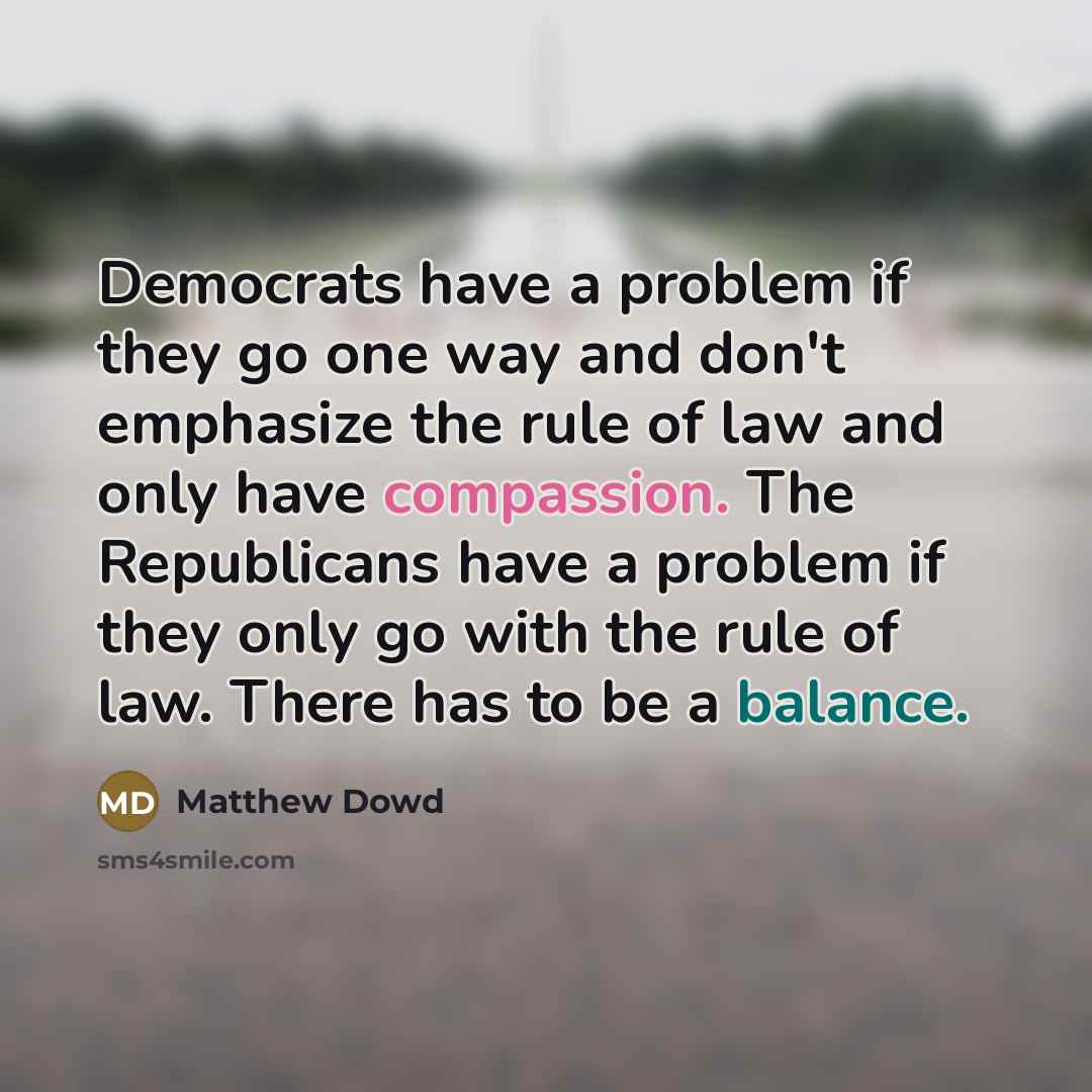 “Democrats have a problem if they go one way and…” quote by Matthew Dowd