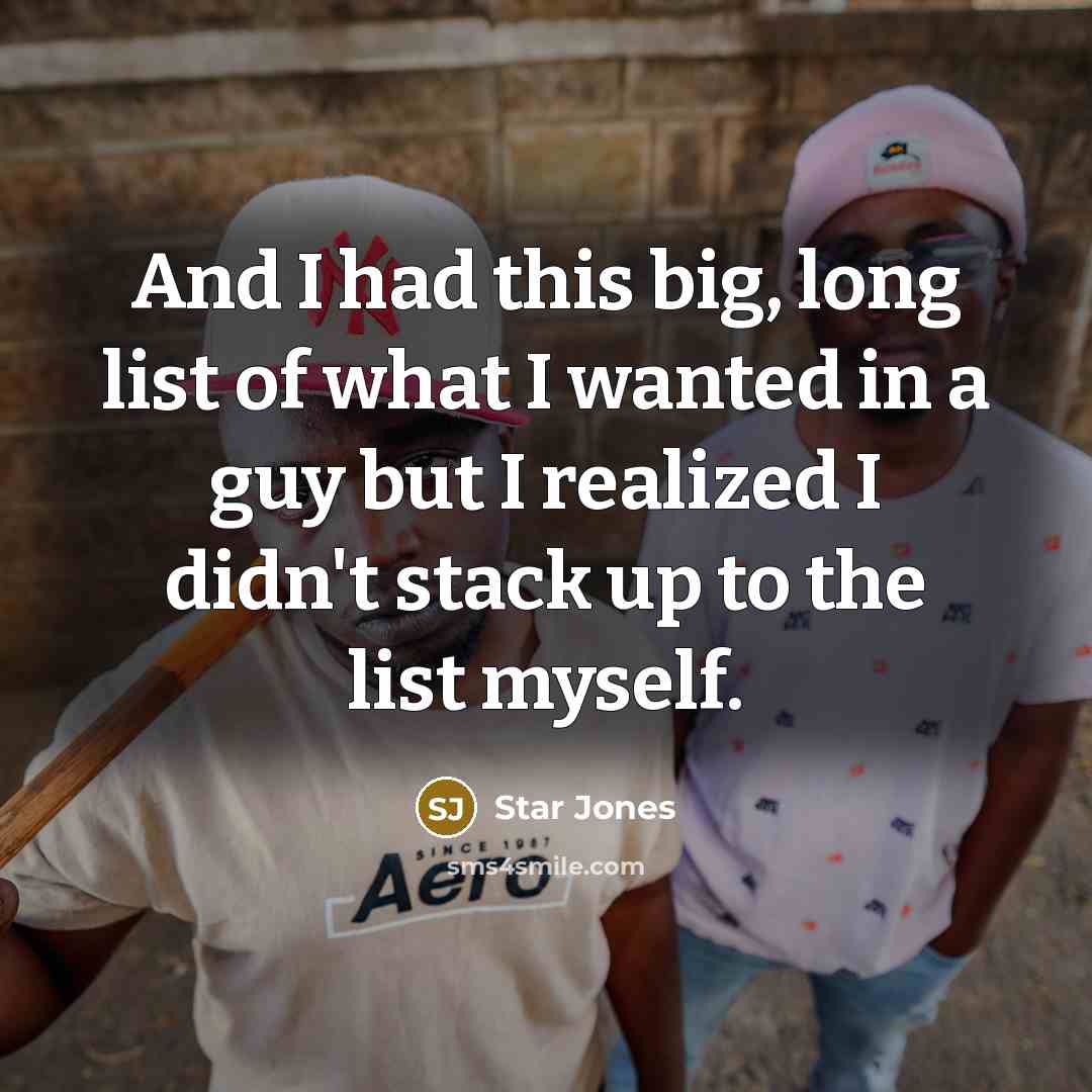 “And I had this big, long list of what I…” quote by Star Jones