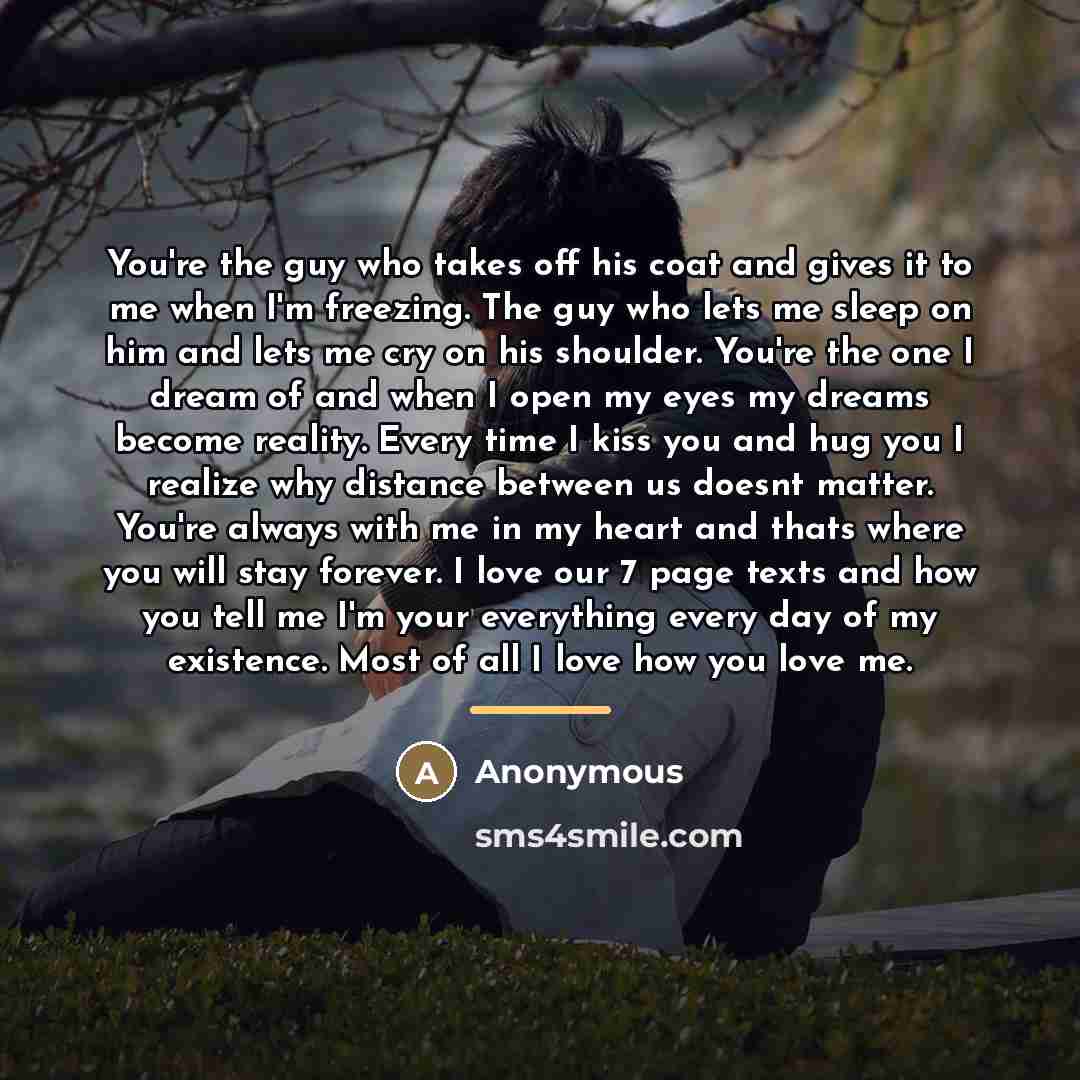 “You're the guy who takes off his coat and gives…” quote by Anonymous