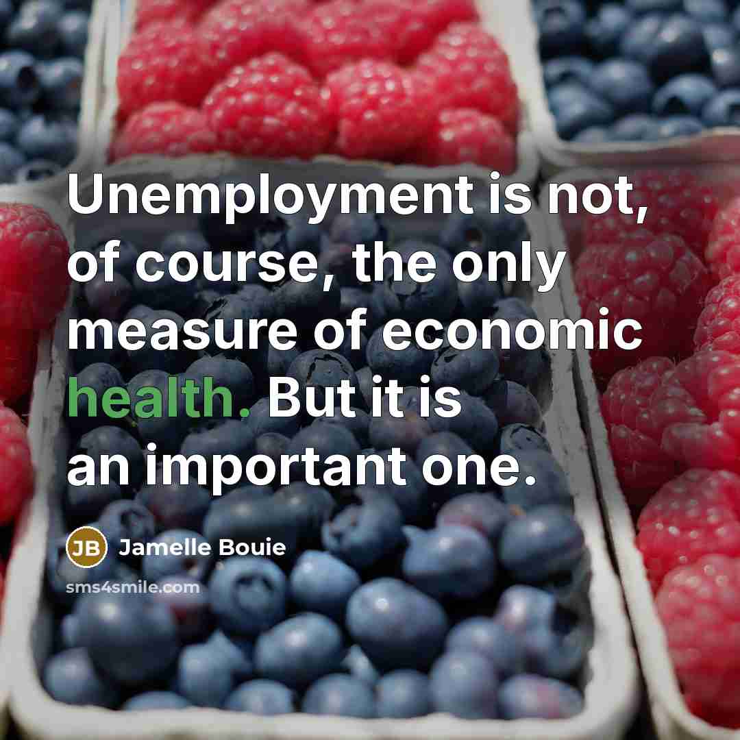 “Unemployment is not, of course, the only measure of economic…” quote by Jamelle Bouie