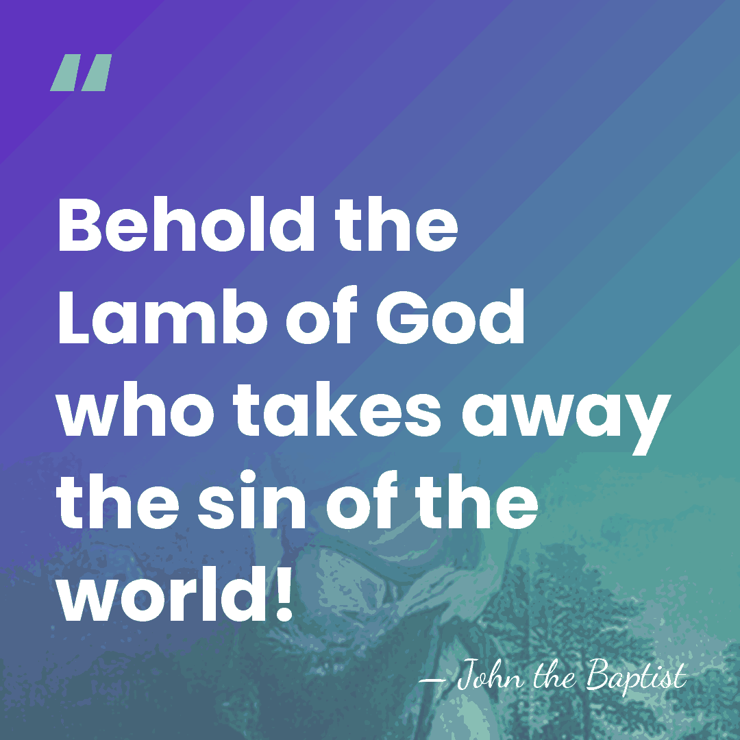 Behold the Lamb of God who takes away the sin of the&hellip; - John the Baptist