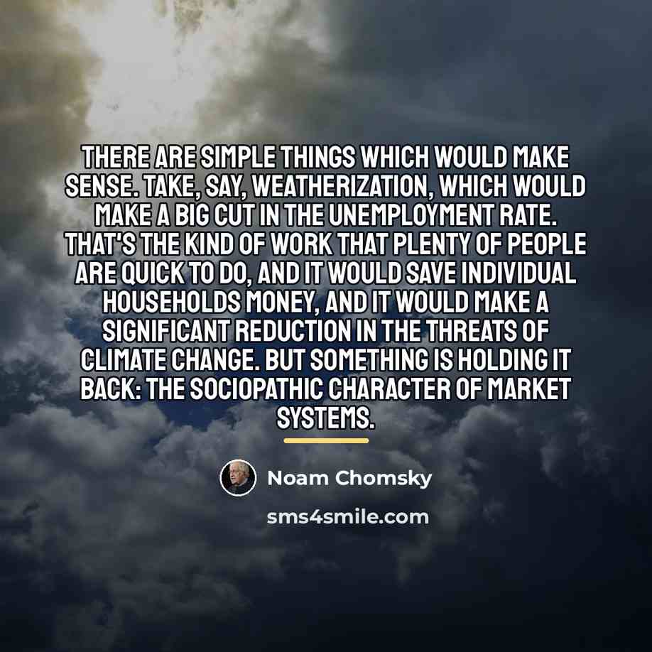 “There are simple things which would make sense. Take, say,…” quote by Noam Chomsky