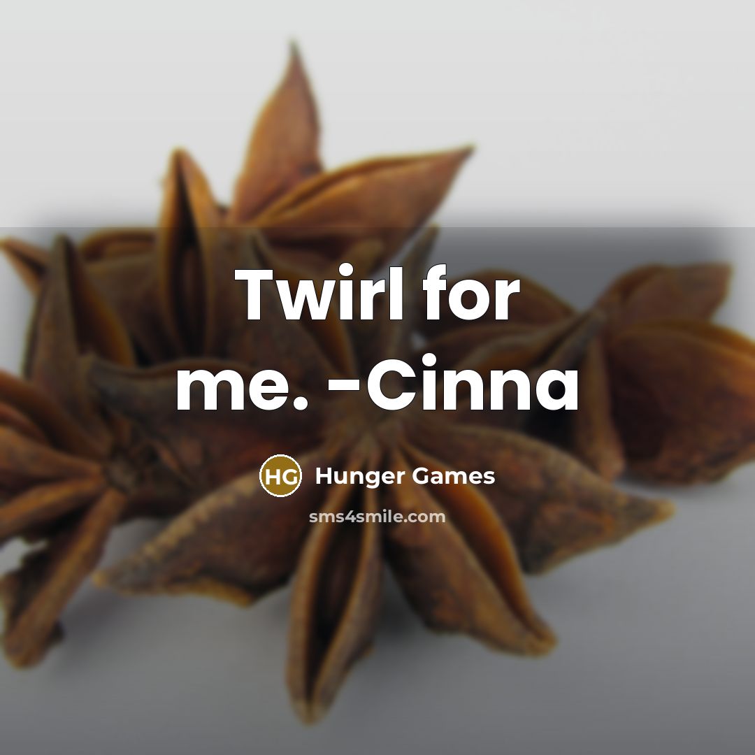 “Twirl for me. -Cinna…” quote by Hunger Games