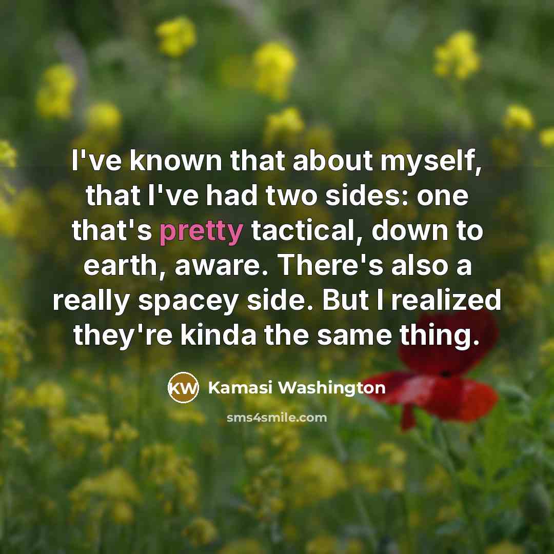 “I've known that about myself, that I've had two sides:…” quote by Kamasi Washington