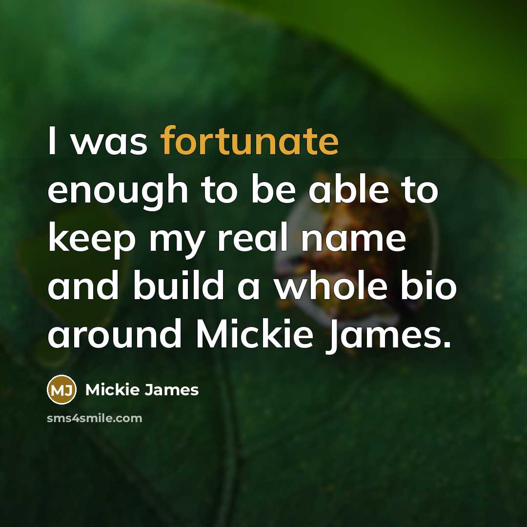 “I was fortunate enough to be able to keep my…” quote by Mickie James