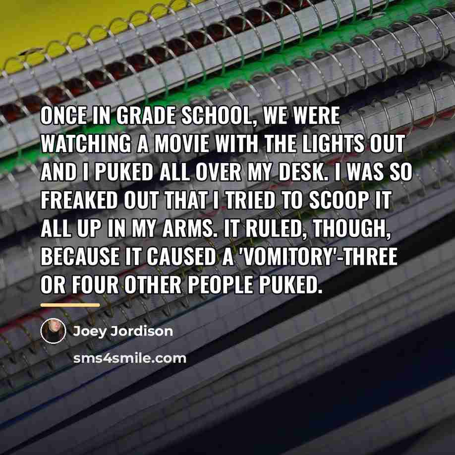 “Once in grade school, we were watching a movie with…” quote by Joey Jordison