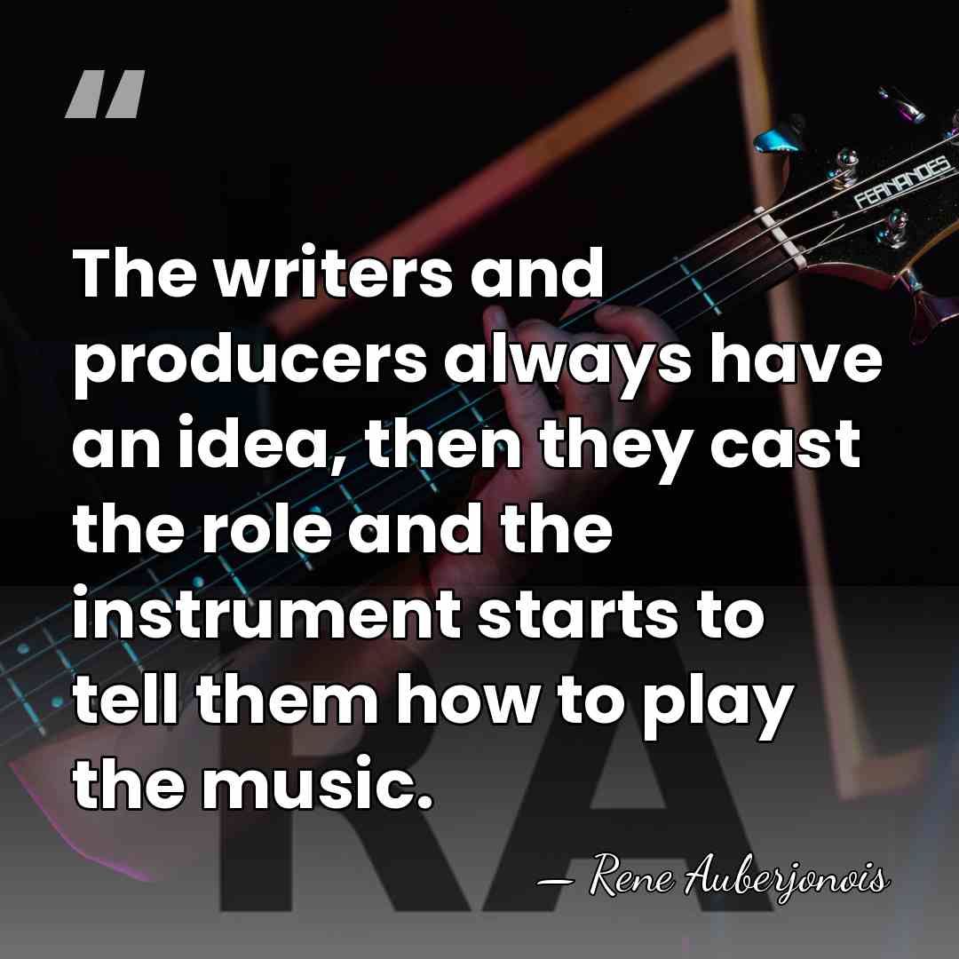 The writers and producers always have an idea, then they cast the&hellip; - Rene Auberjonois