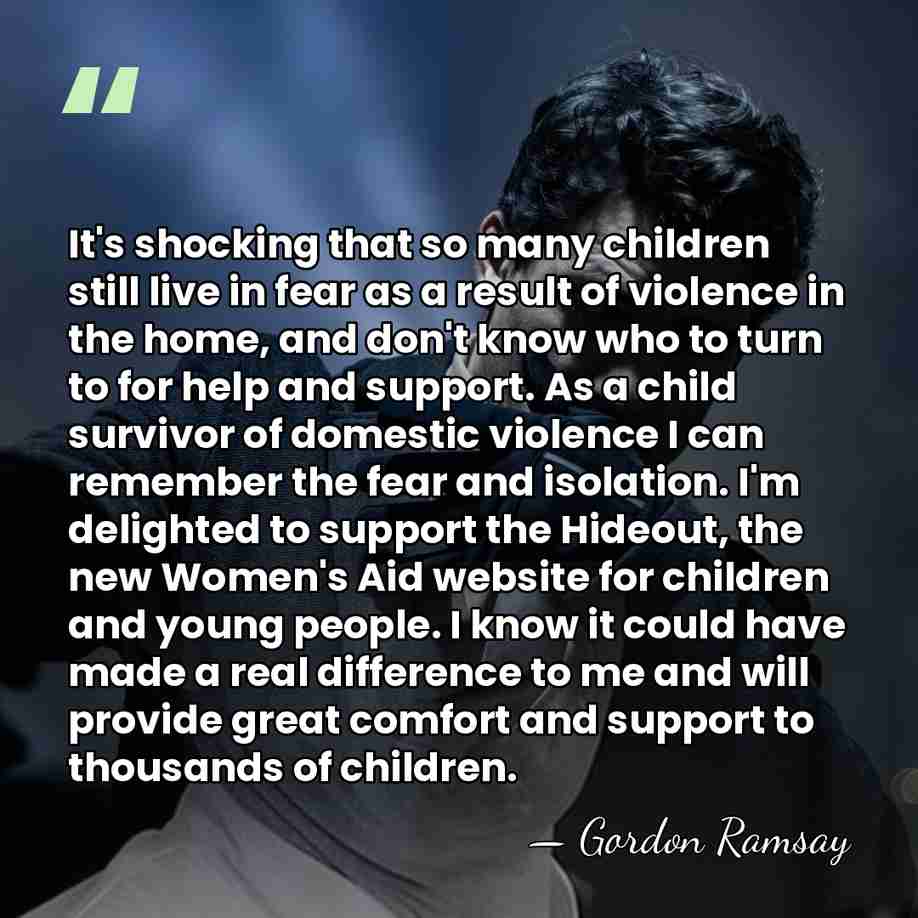It's shocking that so many children still live in fear as a&hellip; - Gordon Ramsay