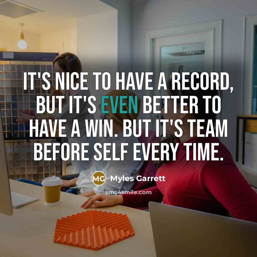 “It's nice to have a record, but it's even better…” quote by Myles Garrett