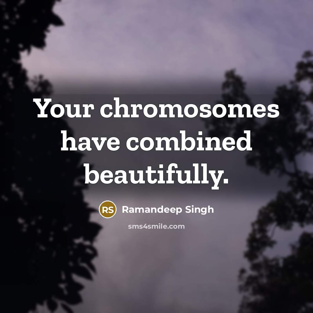 “Your chromosomes have combined beautifully.…” quote by Ramandeep Singh