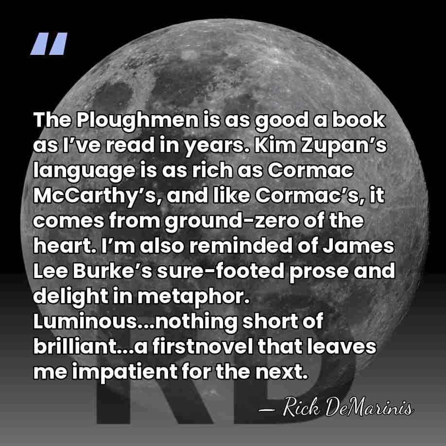 The Ploughmen is as good a book as I’ve read in years.&hellip; - Rick DeMarinis