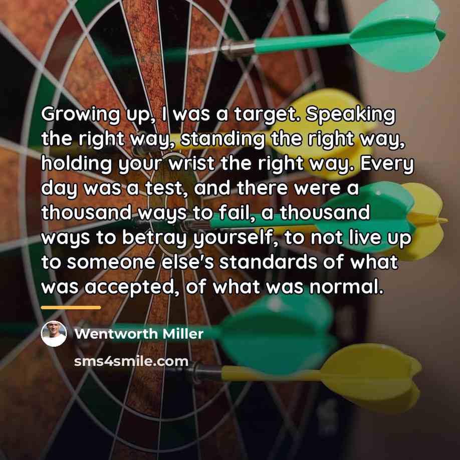 “Growing up, I was a target. Speaking the right way,…” quote by Wentworth Miller
