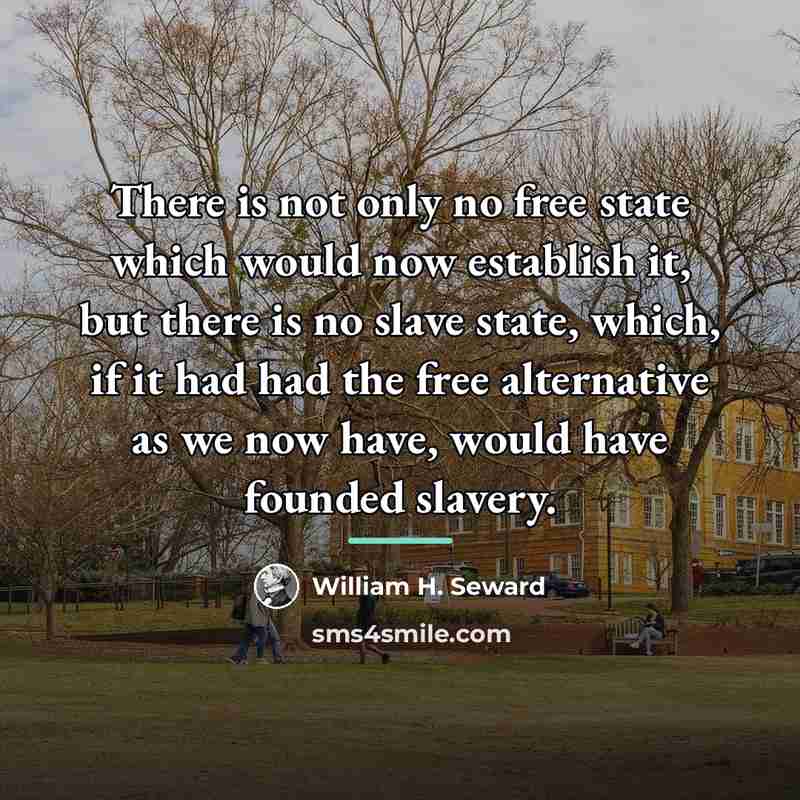 “There is not only no free state which would now…” quote by William H. Seward