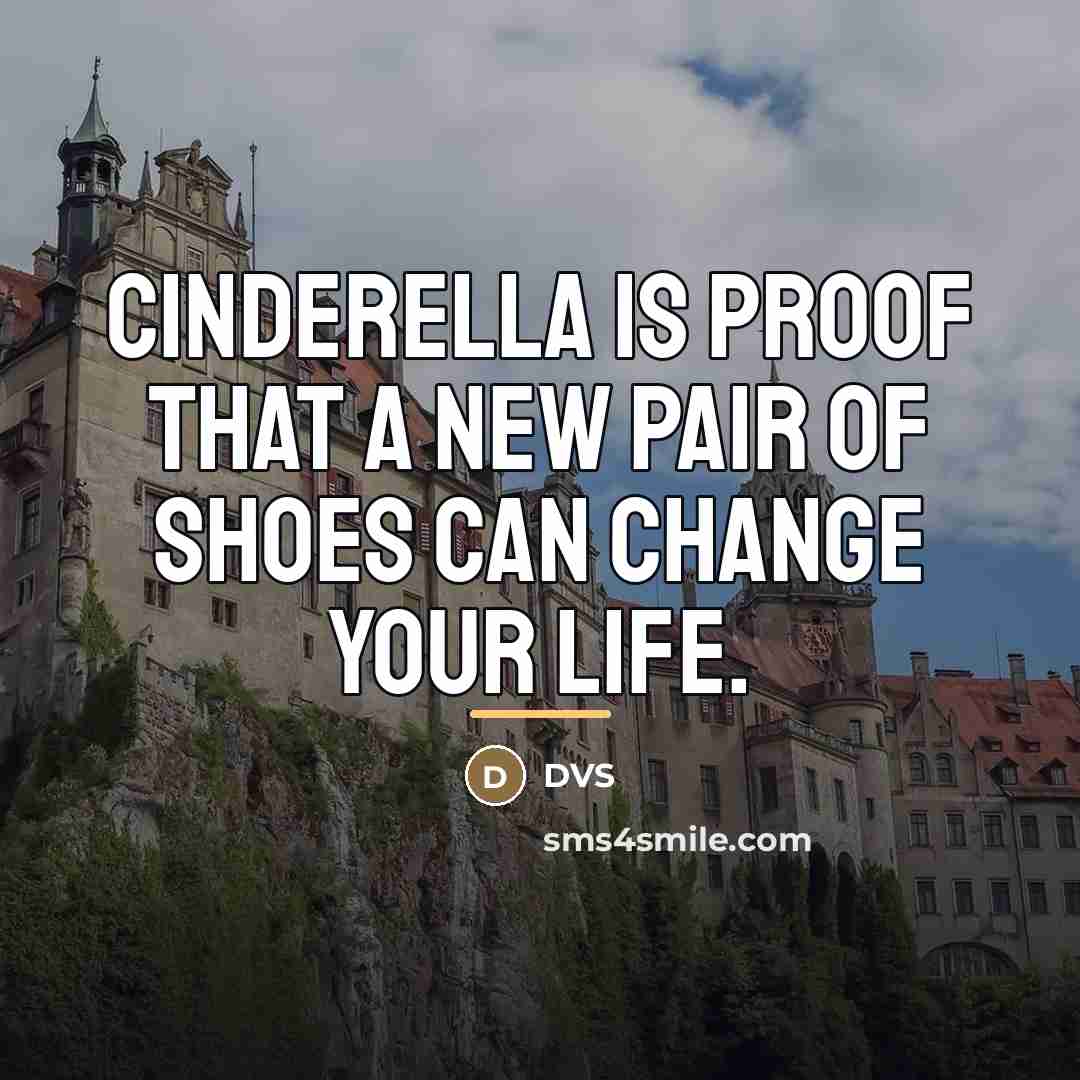 “Cinderella is proof that a new pair of shoes can…” quote by DVS