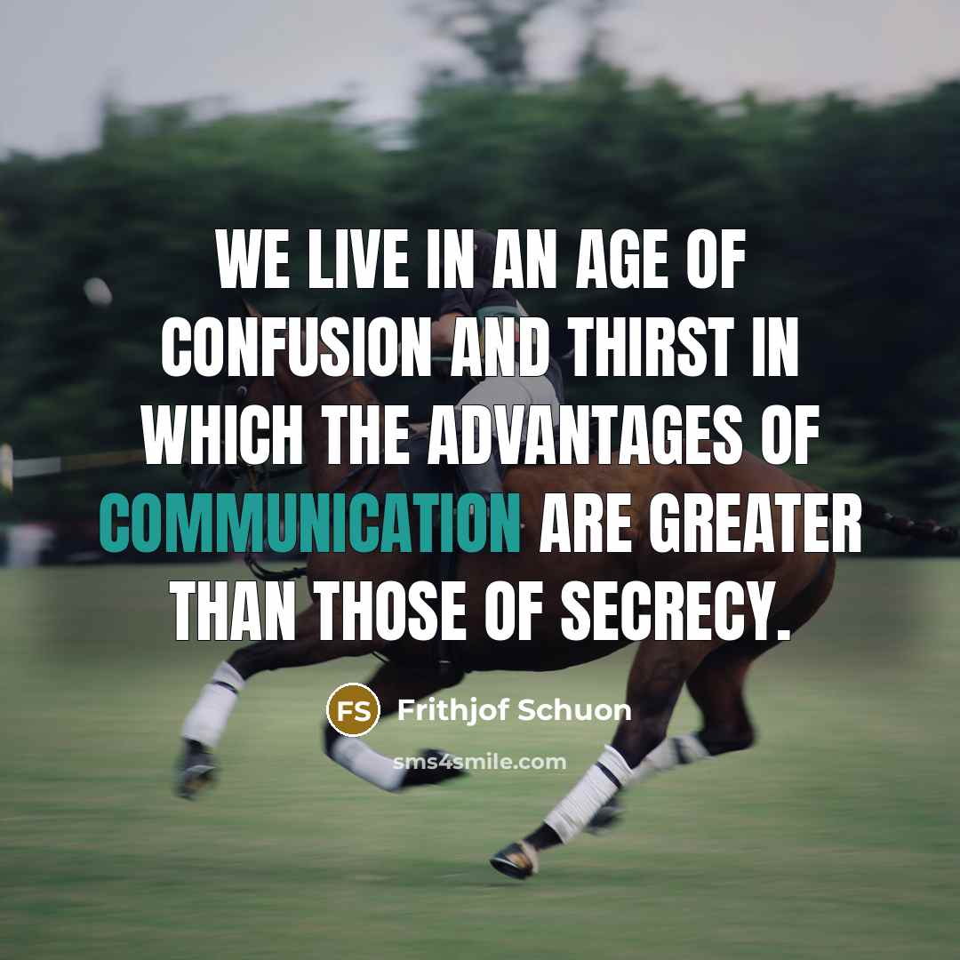 “We live in an age of confusion and thirst in…” quote by Frithjof Schuon