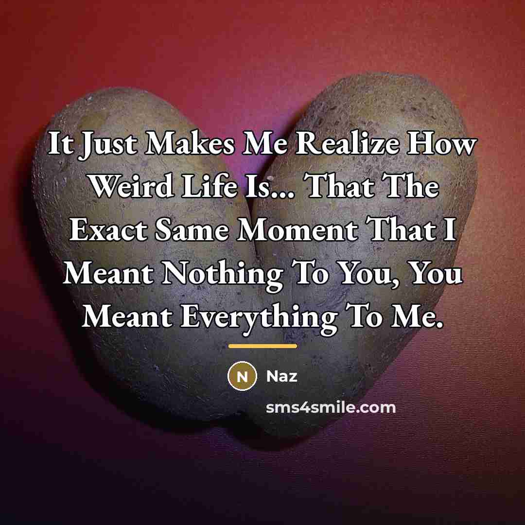 “It Just Makes Me Realize How Weird Life Is... That…” quote by Naz