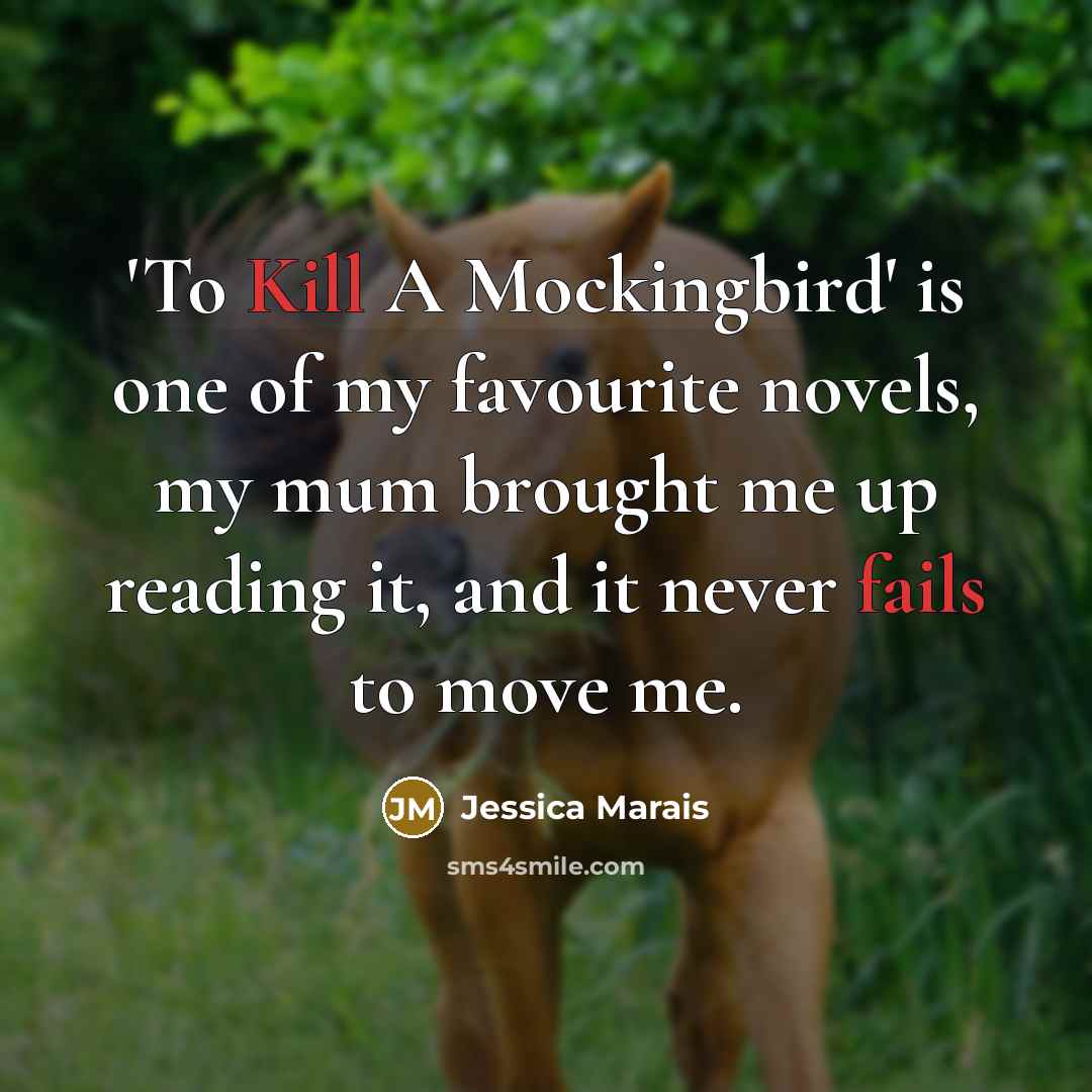 “'To Kill A Mockingbird' is one of my favourite novels,…” quote by Jessica Marais