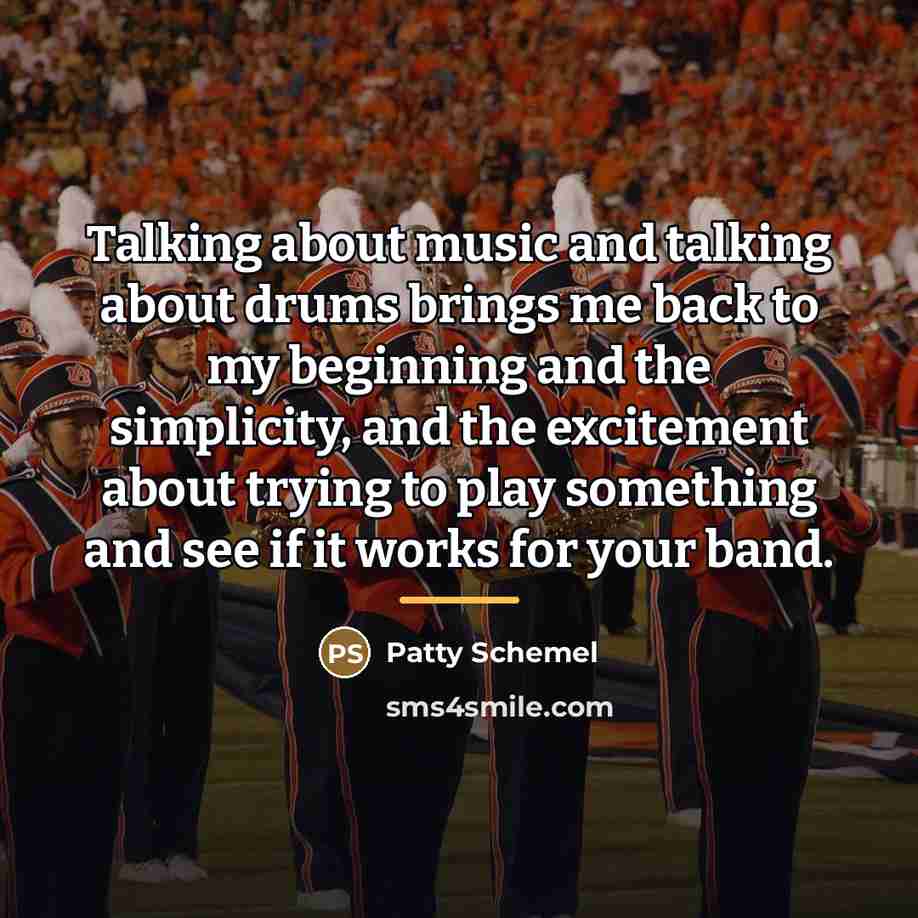 “Talking about music and talking about drums brings me back…” quote by Patty Schemel