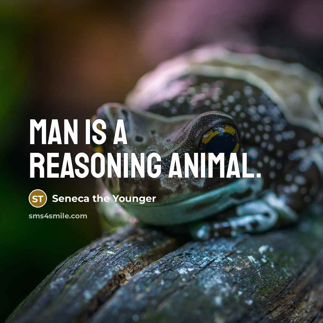 “Man is a reasoning Animal.…” quote by Seneca the Younger