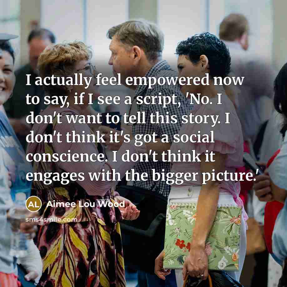 “I actually feel empowered now to say, if I see…” quote by Aimee Lou Wood