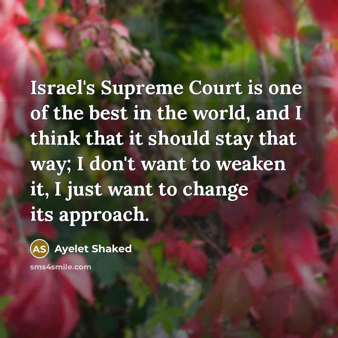 “Israel's Supreme Court is one of the best in the…” quote by Ayelet Shaked