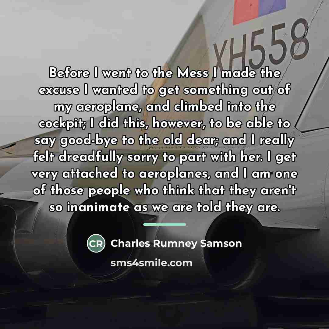 “Before I went to the Mess I made the excuse…” quote by Charles Rumney Samson