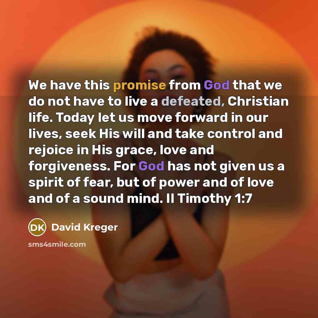 “We have this promise from God that we do not…” quote by David Kreger