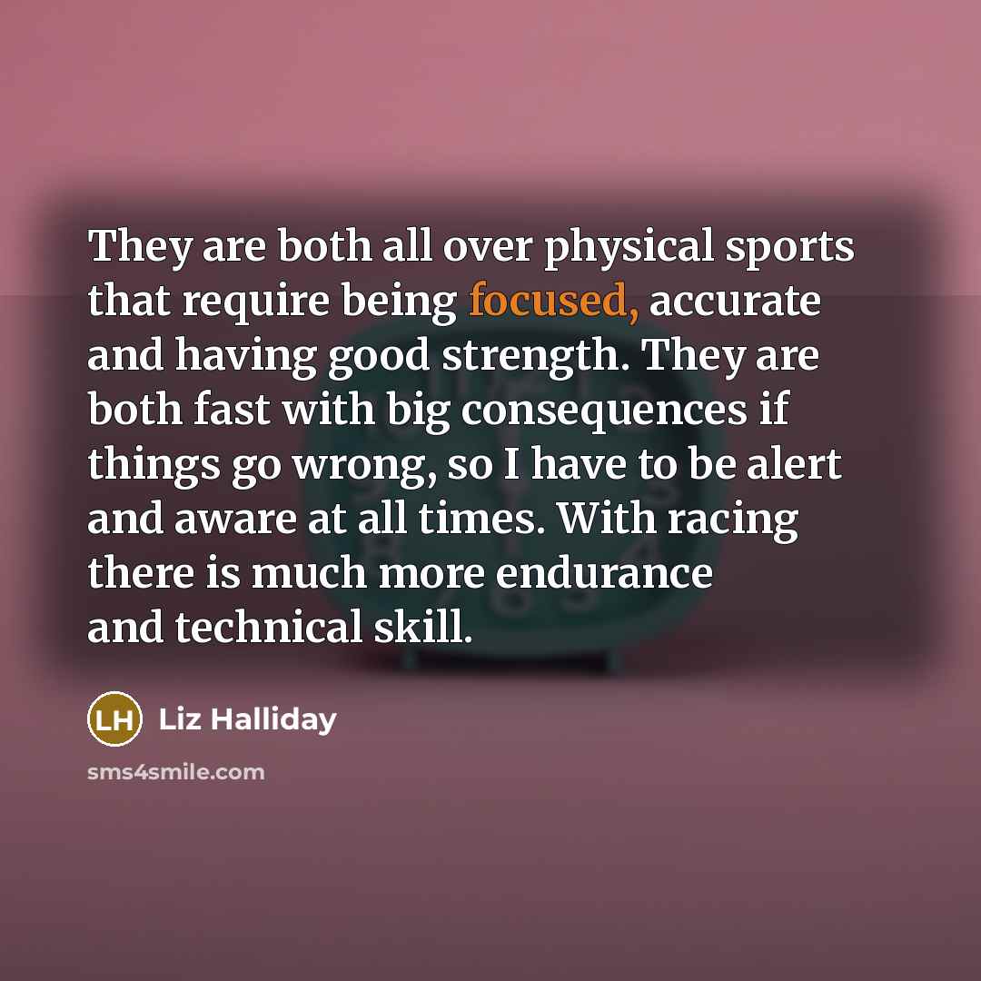 “They are both all over physical sports that require being…” quote by Liz Halliday