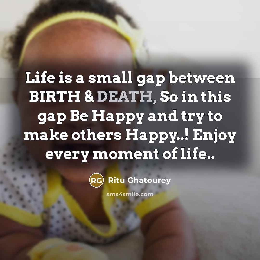 “Life is a small gap between BIRTH & DEATH, So…” quote by Ritu Ghatourey