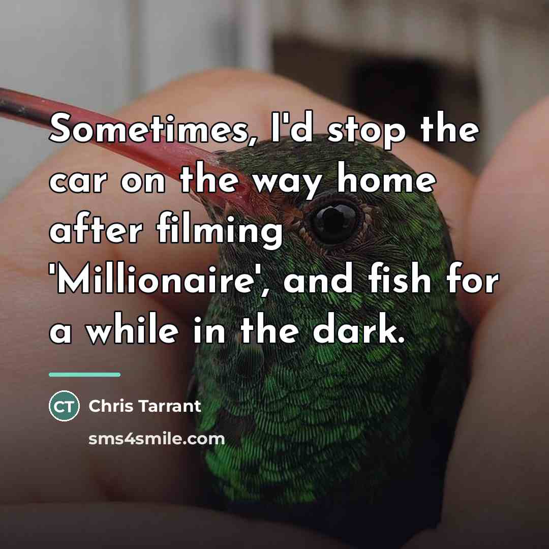 “Sometimes, I'd stop the car on the way home after…” quote by Chris Tarrant