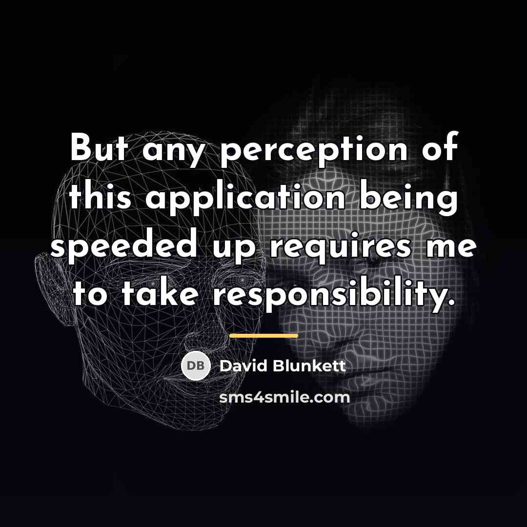 “But any perception of this application being speeded up requires…” quote by David Blunkett
